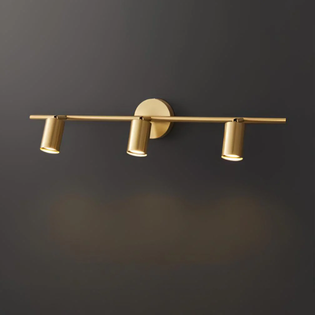 Rotatable Spotlight Wall Light - 2 heads Set of 2 / Black brushed gold