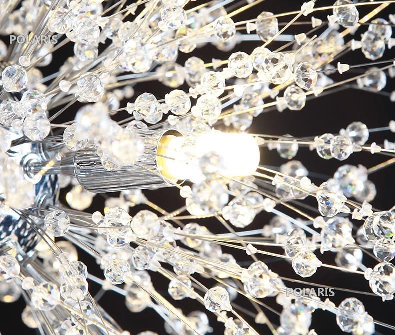 Люстра Crystal Dandelion - 12 плафонов ∅55см, хром