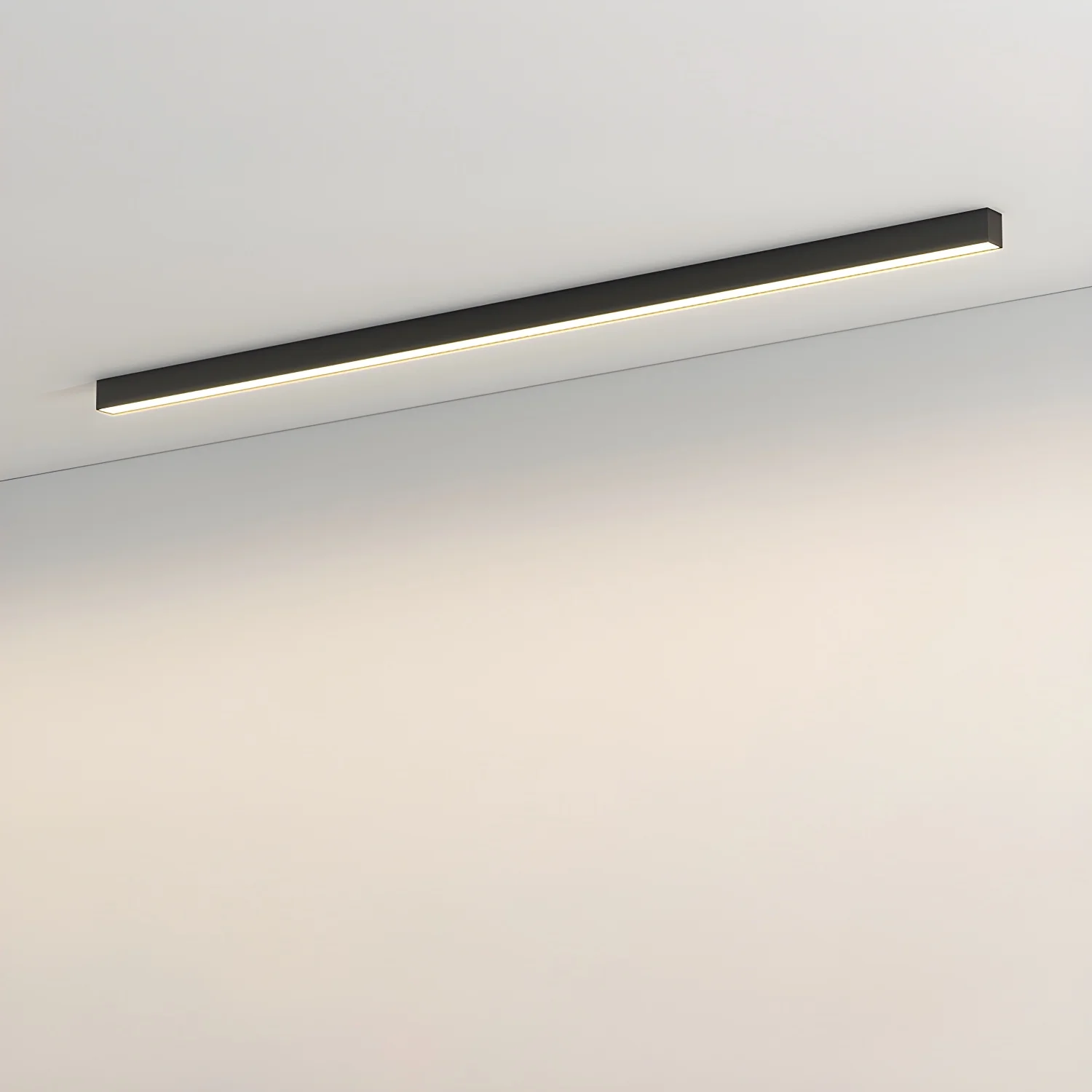 Потолочный светильник Ultra Slim Linear - 100см x 5см, черный, теплый свет