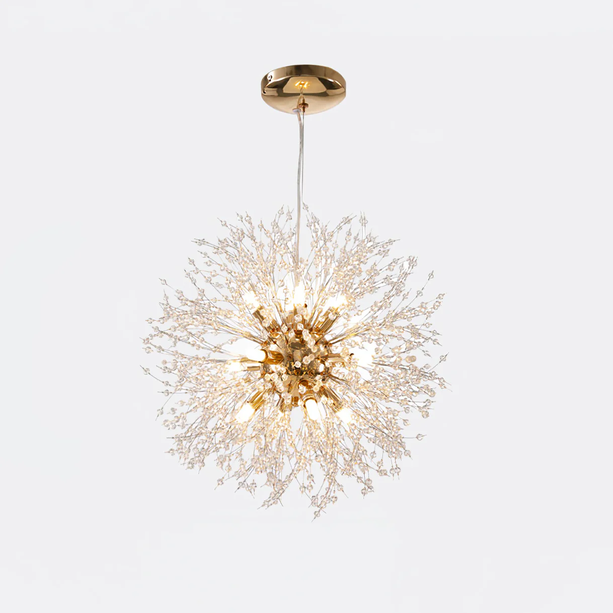 Люстра Crystal Dandelion - 12 плафонов ∅55см, хром