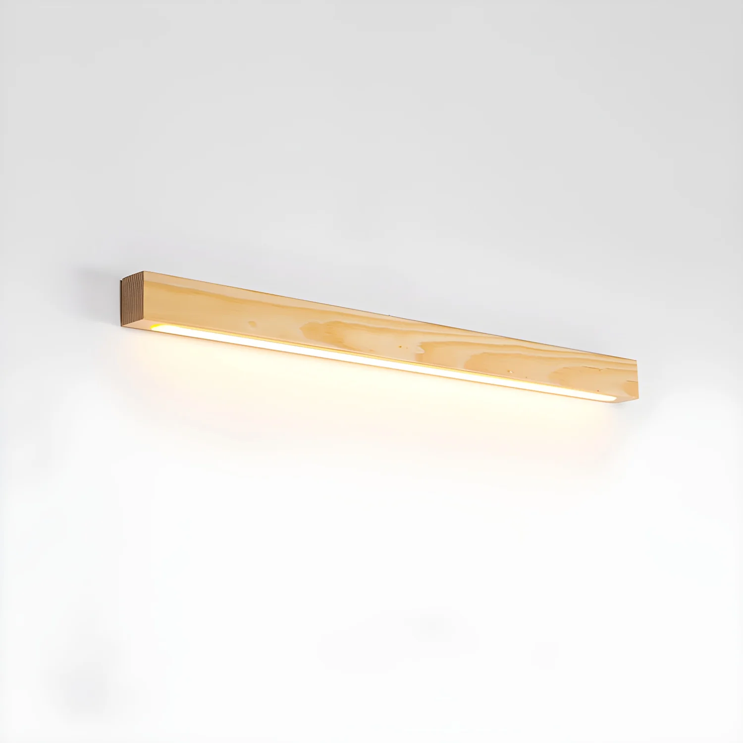 Настенный светильник Arlo Linear Wood - ∅60см x 5см, орех, теплый свет