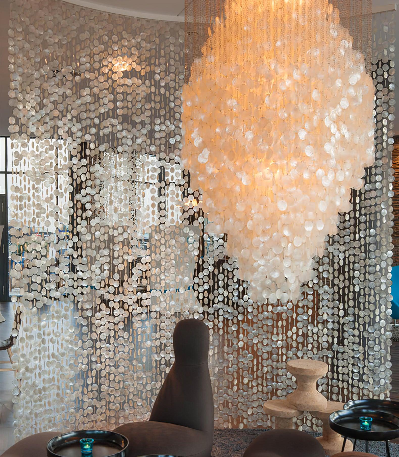 Люстра Shell Waterfall - ∅80см x 200см, белый