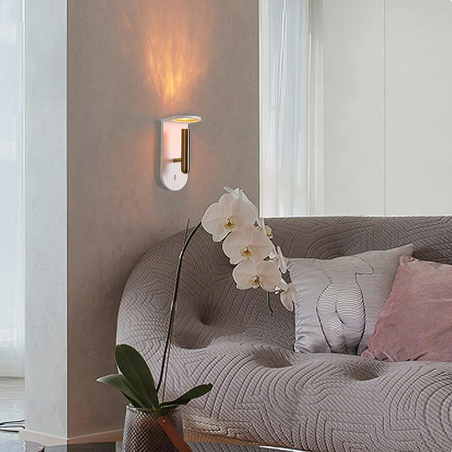 Nights LED Sconce - Set of 2 / Black / Cool Light