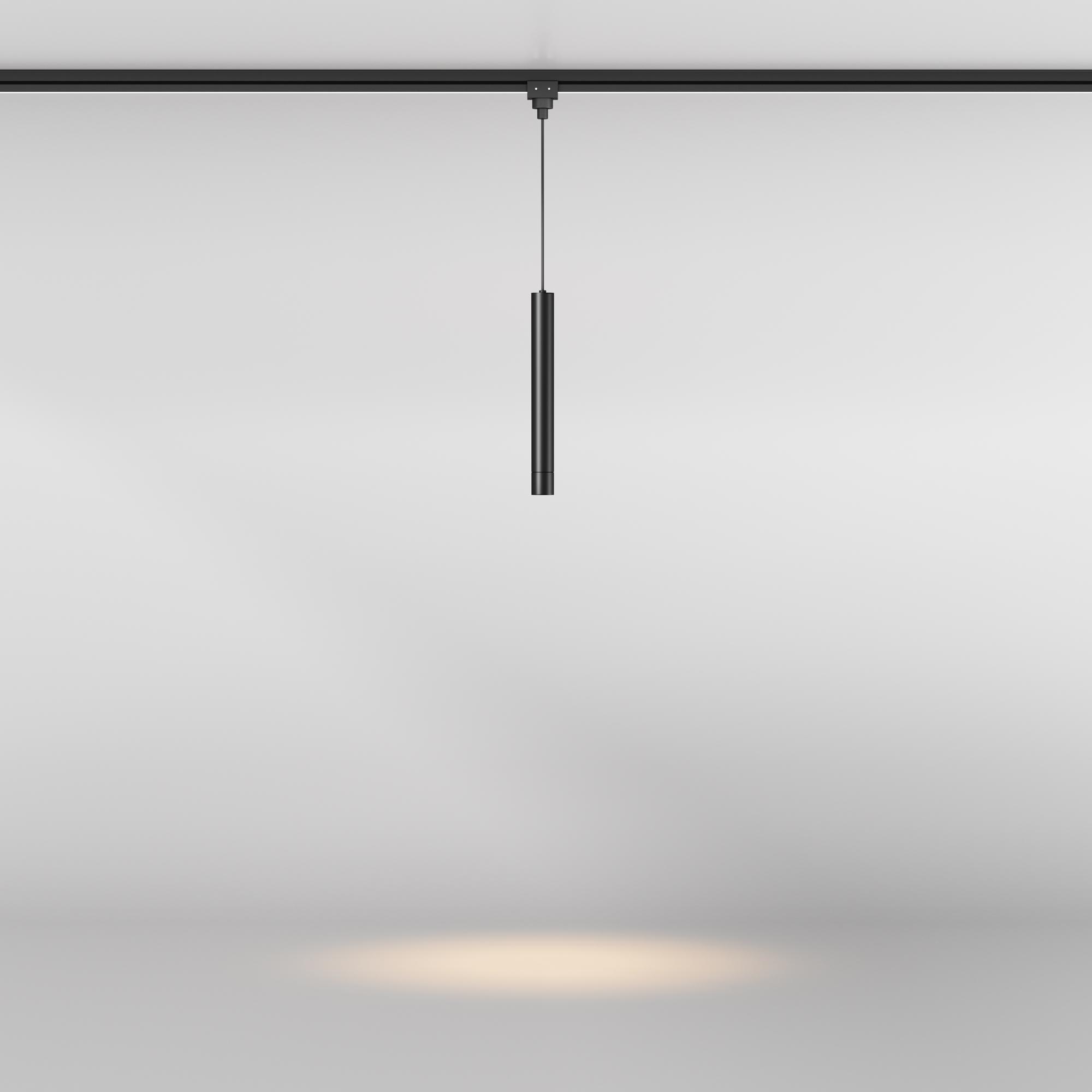 Уличный трековый подвесной светильник Maytoni Focus led Elasity IP 3000К 8Вт 38° черный O-TR01-1-P-8WB3K