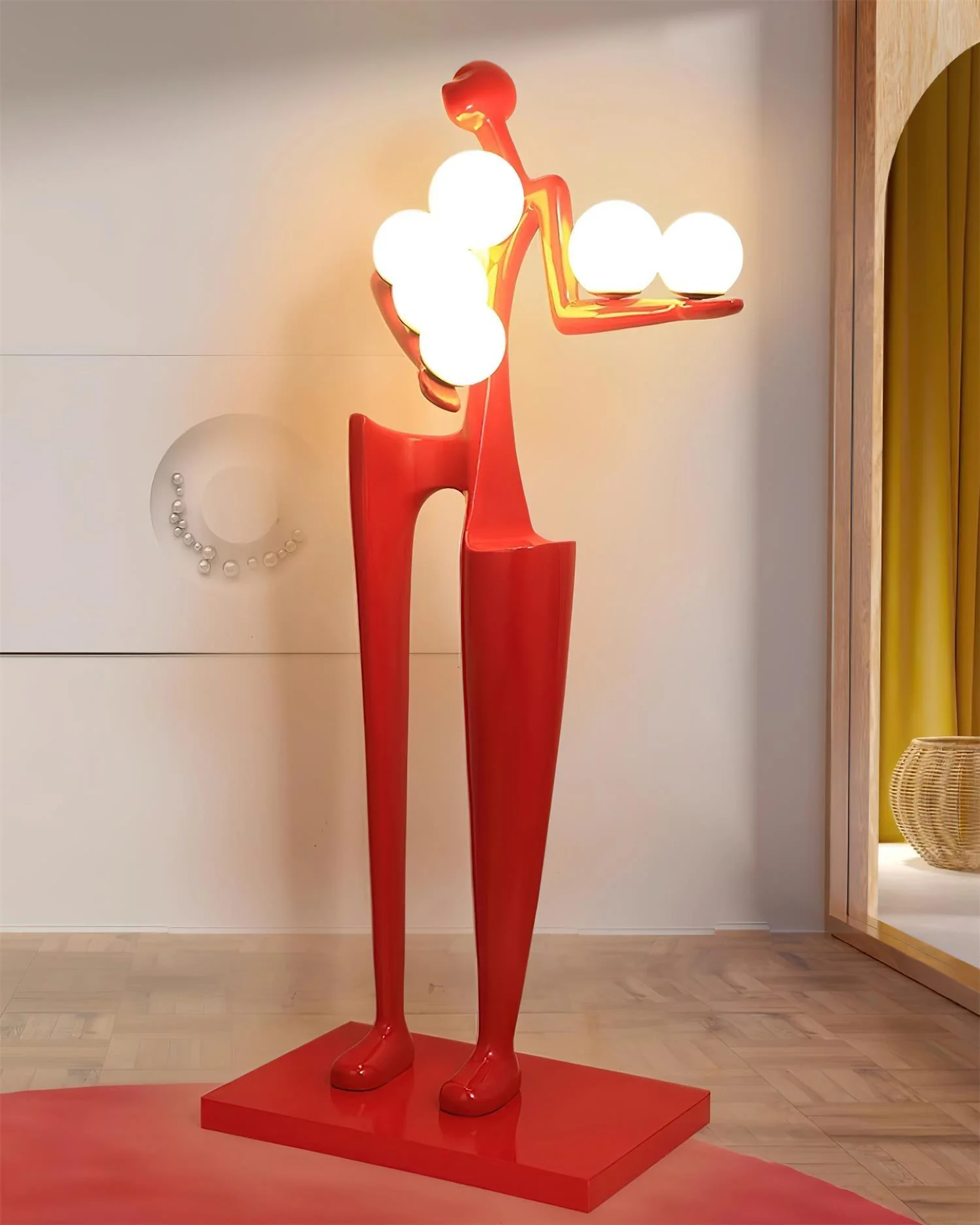 Торшер Guardian Sculpture - ∅70см x 175см, красный