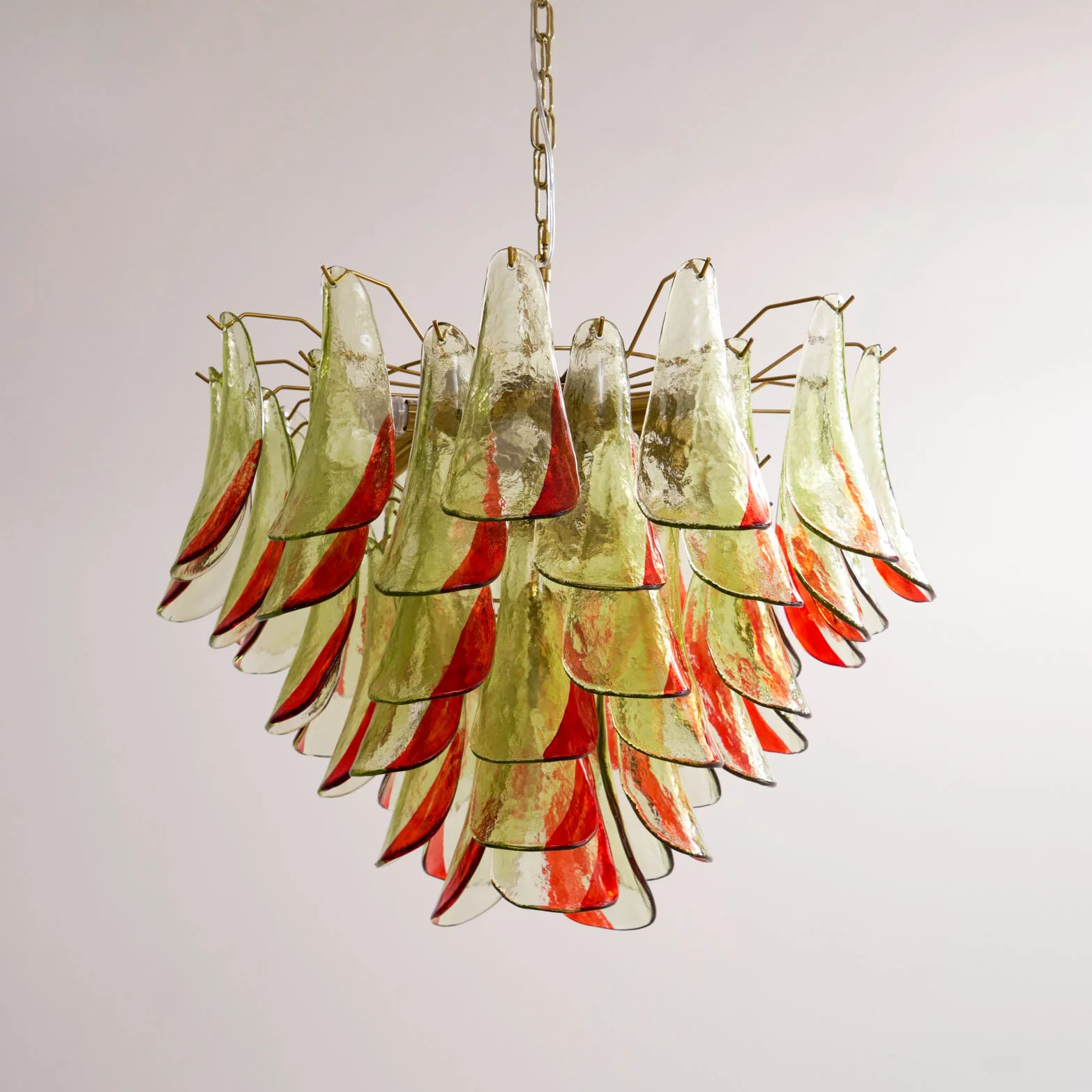Люстра Emerald Flame Murano Glass - ∅75см х 75см, зеленый, золотой