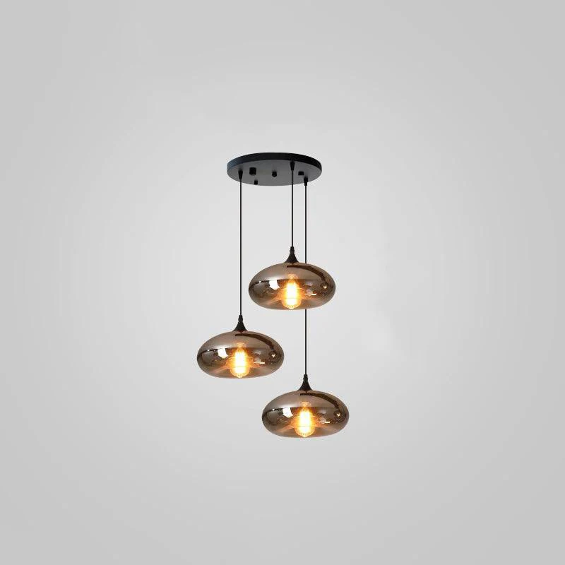 Подвесной светильник Bottle Glass Combo1 Rectangle - 12 подвесов, 150см x 20см, дымчато-серый, черный