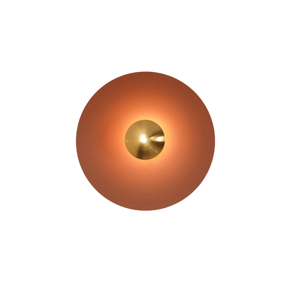 Simplicity Glow Wall Light - ∅ 15.7″ x H 15.7″ Set of 2 / White & Antique copper / Warm Light