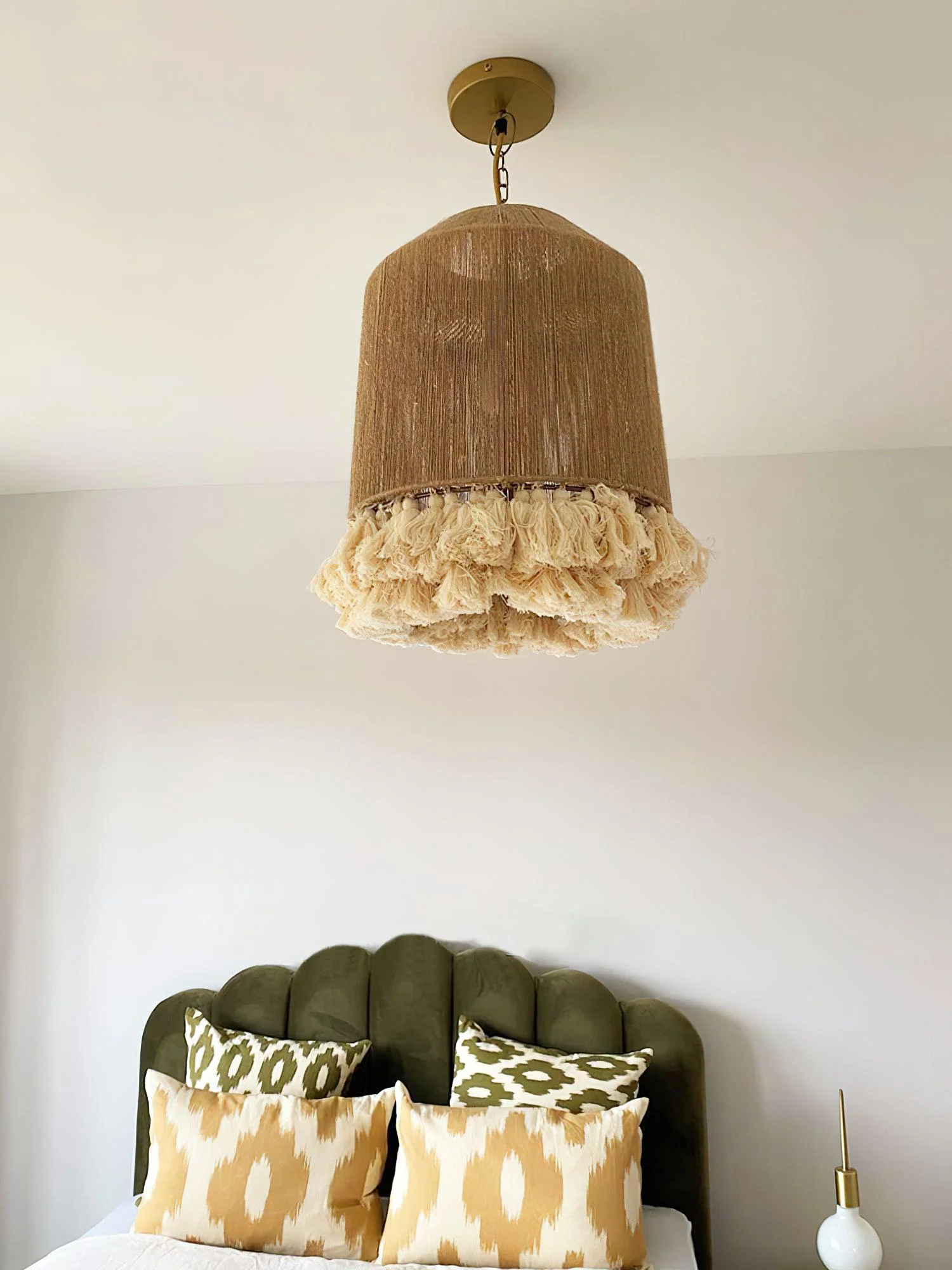 Подвесной светильник Boho Rara - модель А ∅30см x 37см, бежевый, белый