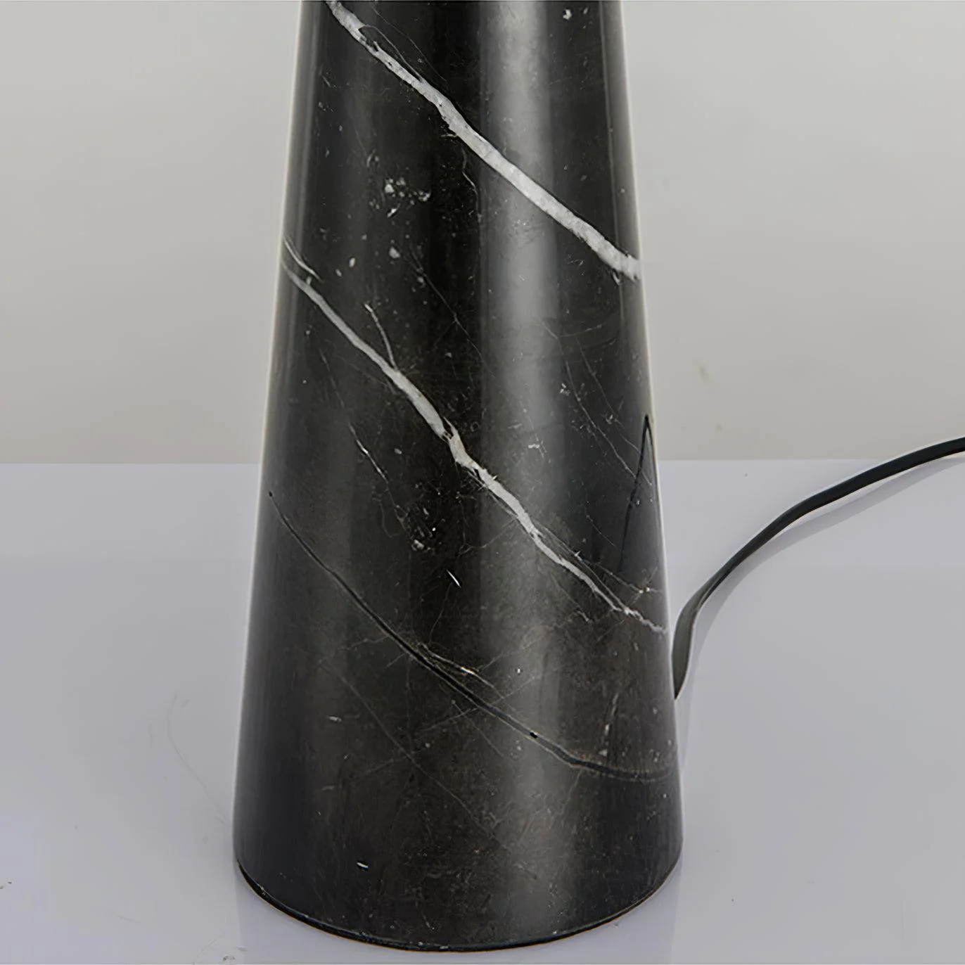 Marble Coffee Table Lamp - ∅ 9.1″ x H 13.8″ / Dia 23cm x H 35cm / Black / AU plug