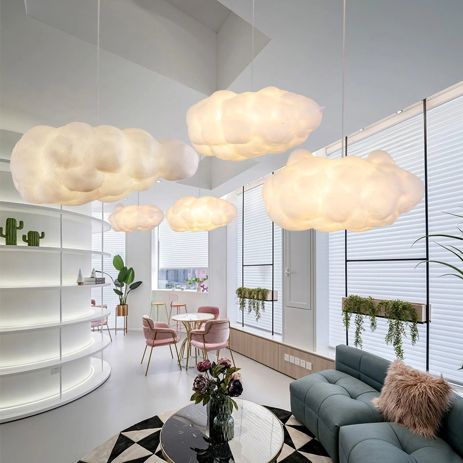 Подвесной светильник Cloudy - ∅50см x 30см, белый
