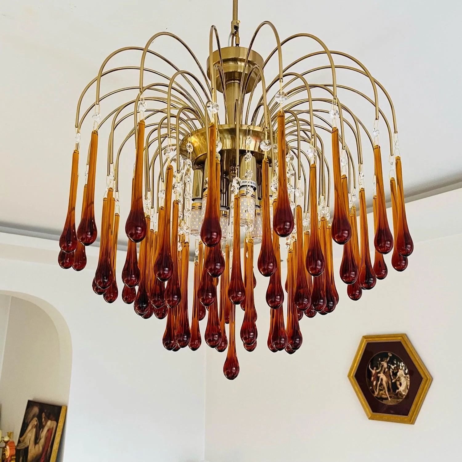 Люстра Maltose - ∅55см x 62см, латунь, прозрачный