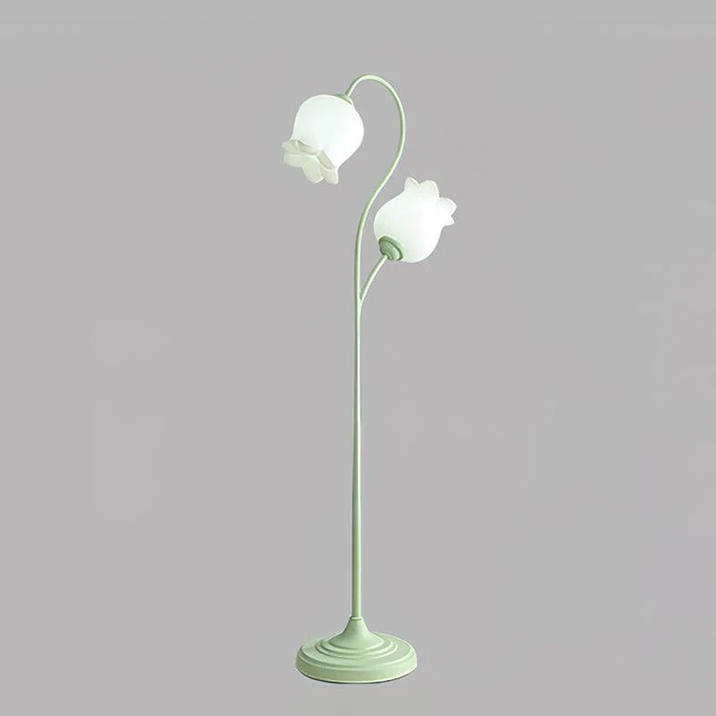 Торшер Lilium - ∅42см x 171см, белый, белый