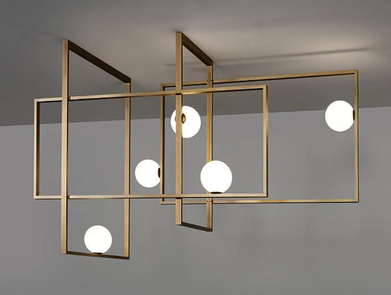 Потолочный светильник Mondrian Glass - 120см x 35см x 50см, медь