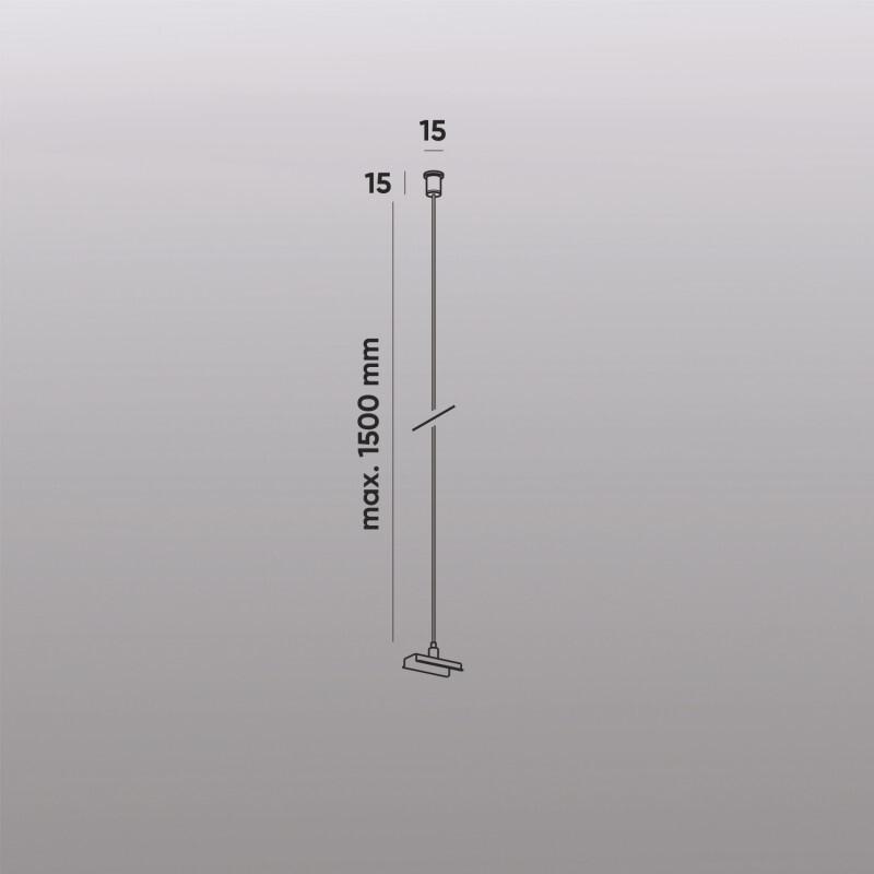 Механический подвес для трека SMART BASE, IP20, 1.5м, черный, алюминий TR2126-BK