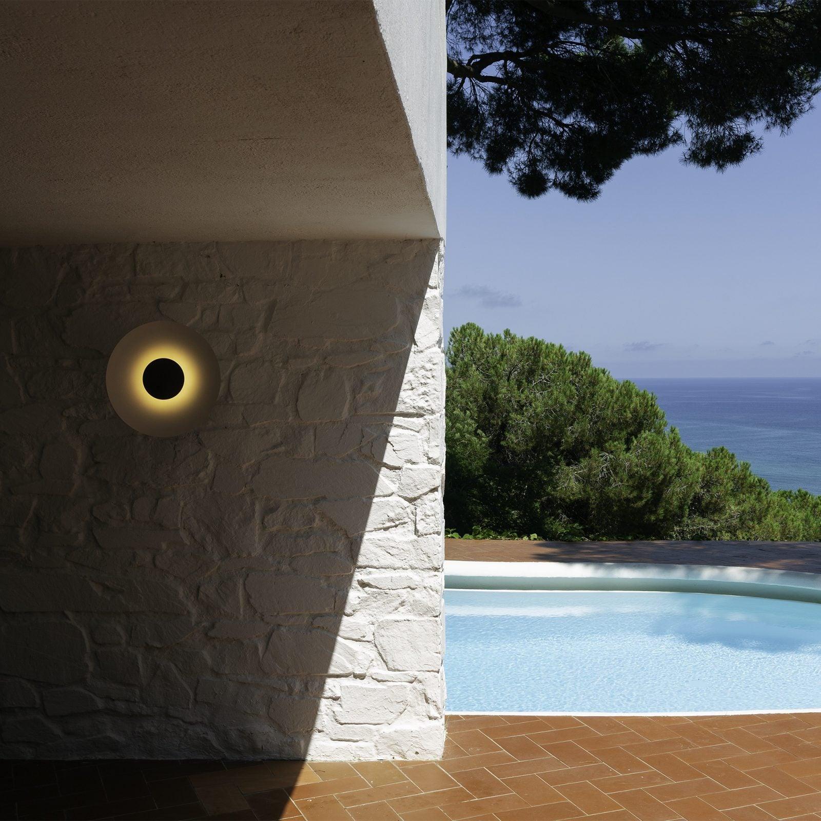 Simplicity Glow Wall Light - ∅ 15.7″ x H 15.7″ Set of 2 / White & Antique copper / Warm Light