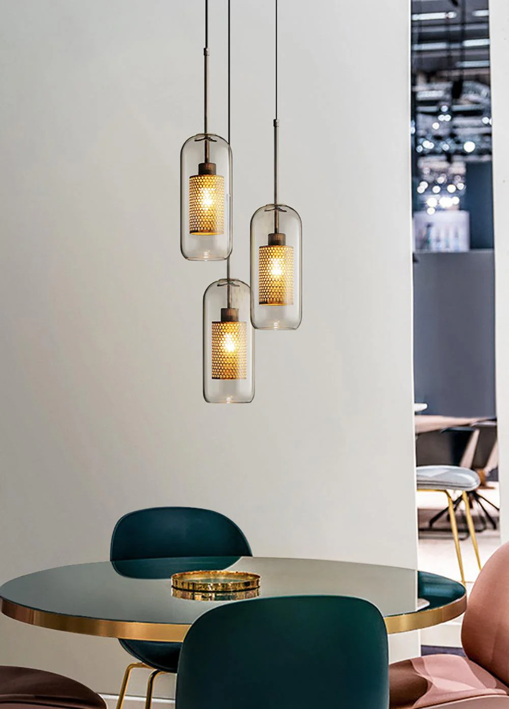 Подвесной светильник Chiswick Glass - груша, ∅25см x 28см, черный, стекло