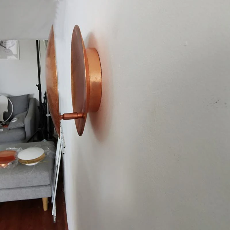 Giorgio Wall Lamp - Dia 25cm x H 25cm Set of 2 / Black & Bronze / Cool Light
