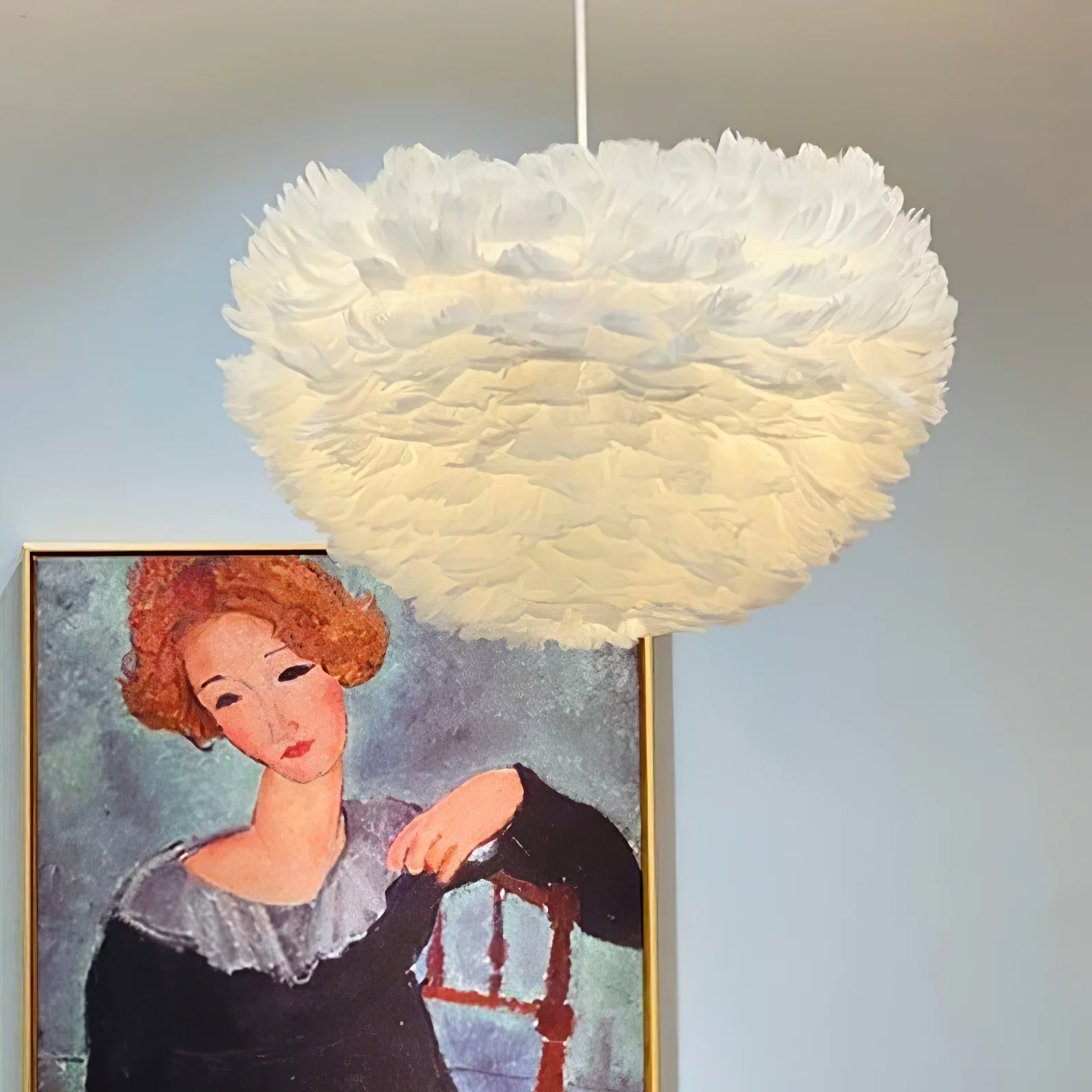 Подвесной светильник Goose Feathers - ∅60см x 35см, белый