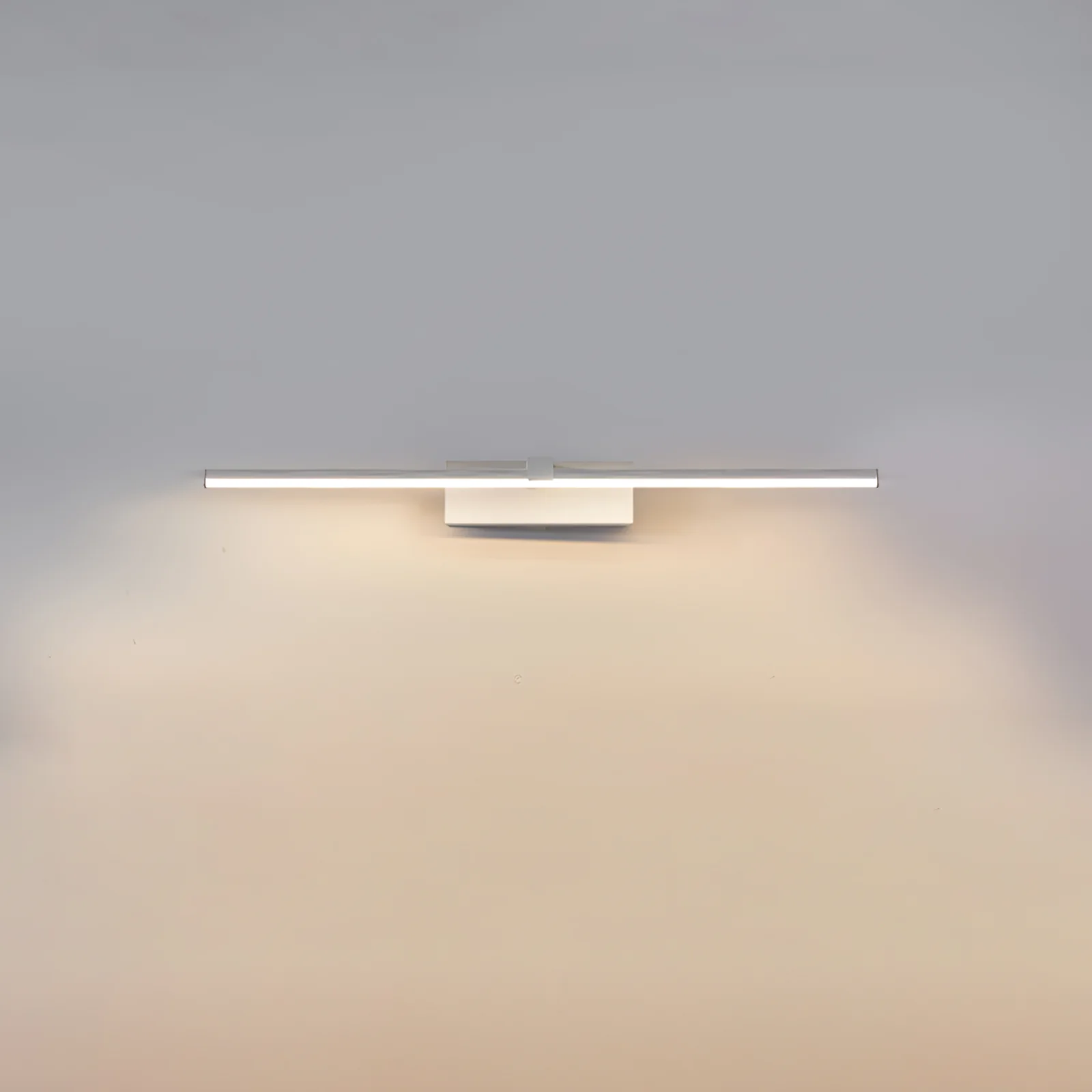Metal Linear Mirror Wall Light - ∅ 23.6″ x H 3.1″ / Black & Warm Light / Set Of 2