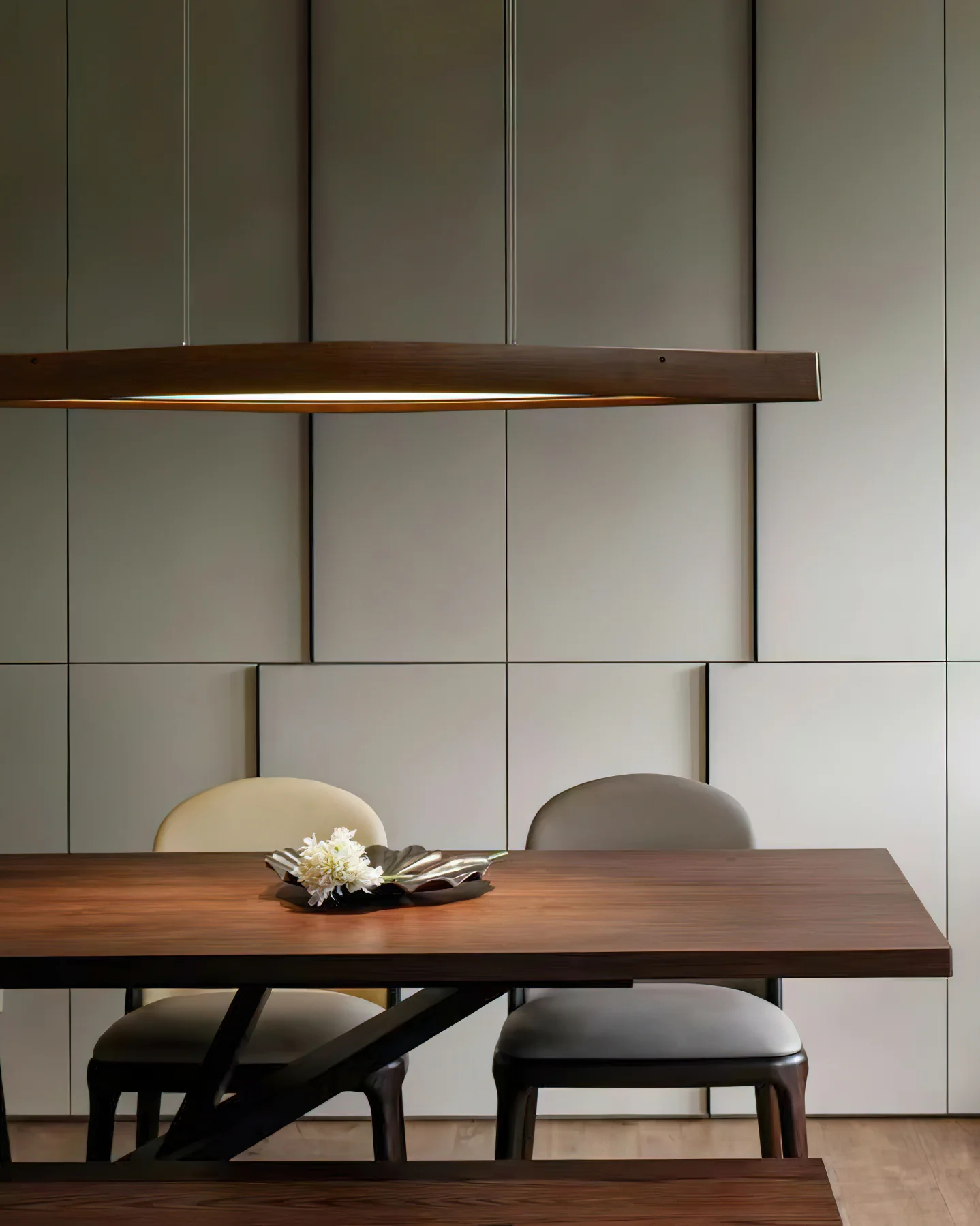 Подвесной светильник Horizon Linear Wood - 148см x 19см x 8см, дерево, теплый свет