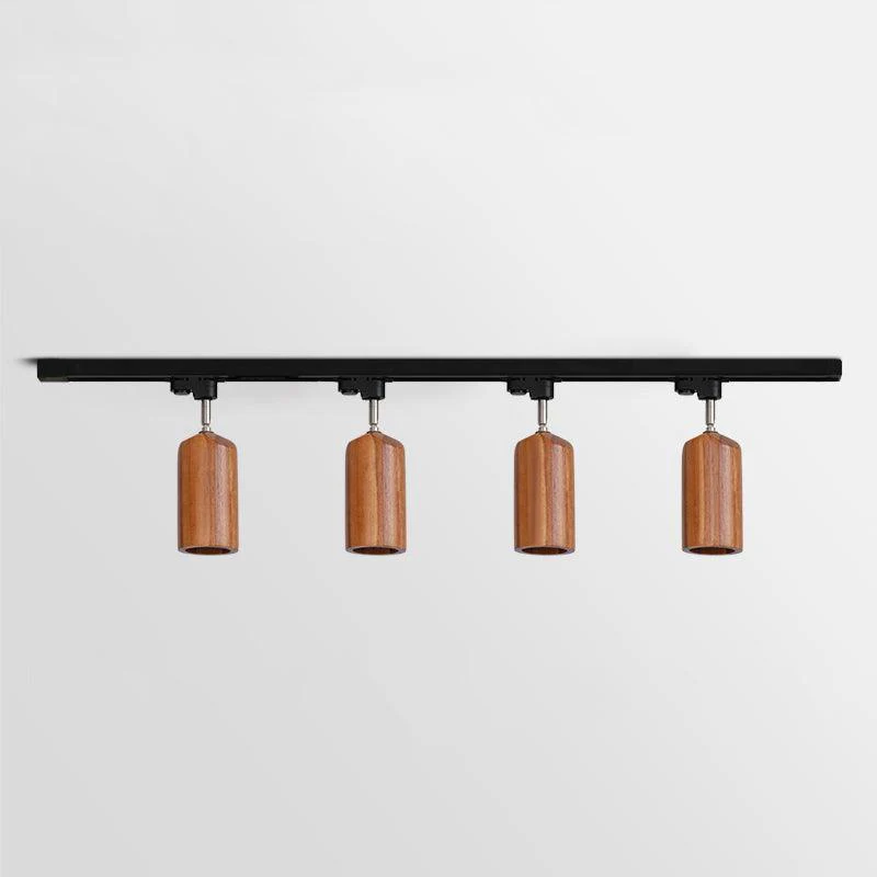 Трековый светильник Wood Track - 3 источника света 150см x 26см, дерево