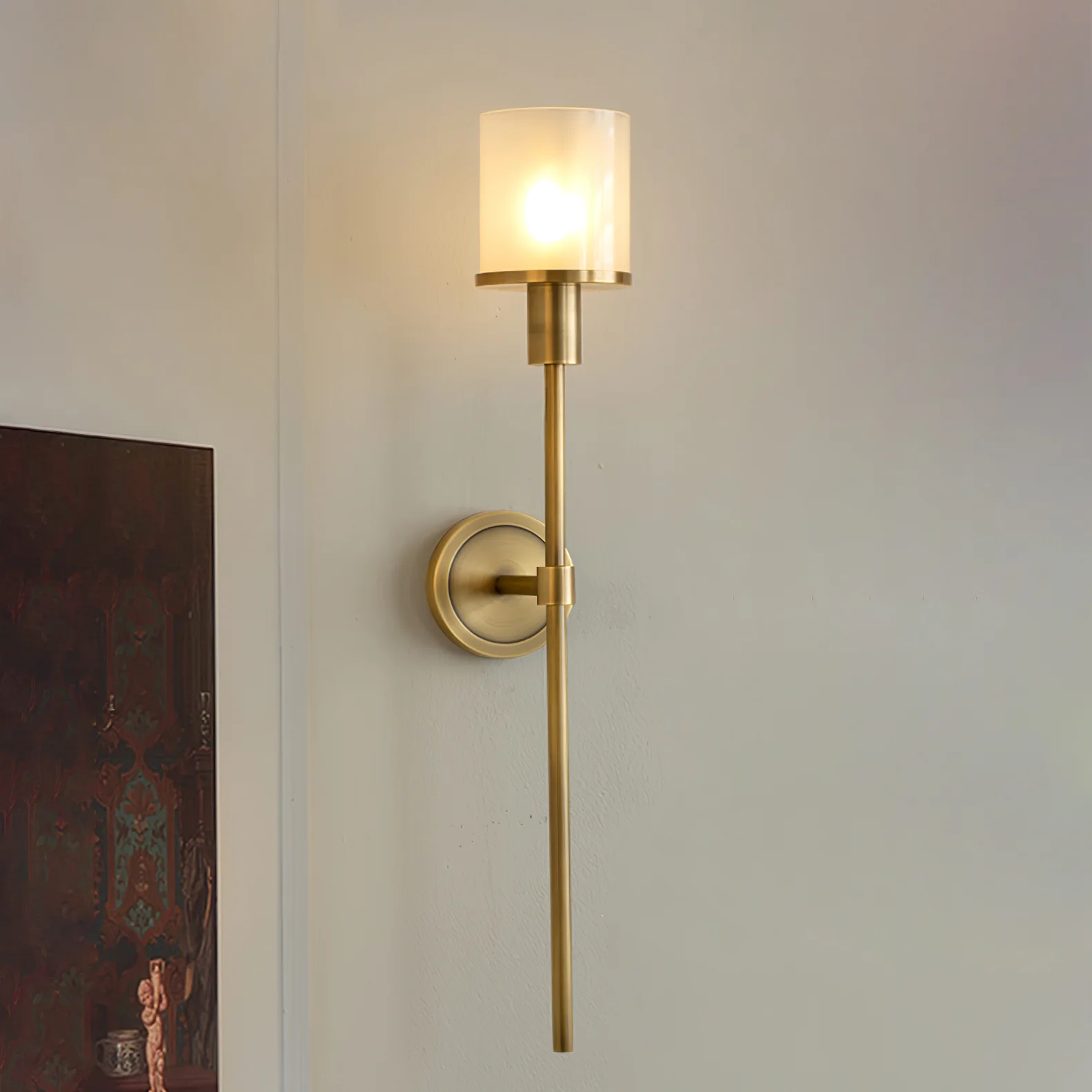 Tracie Classic Sconce - ∅ 3.9″ x H 23.6″ & Alabaster / Copper / Set Of 2
