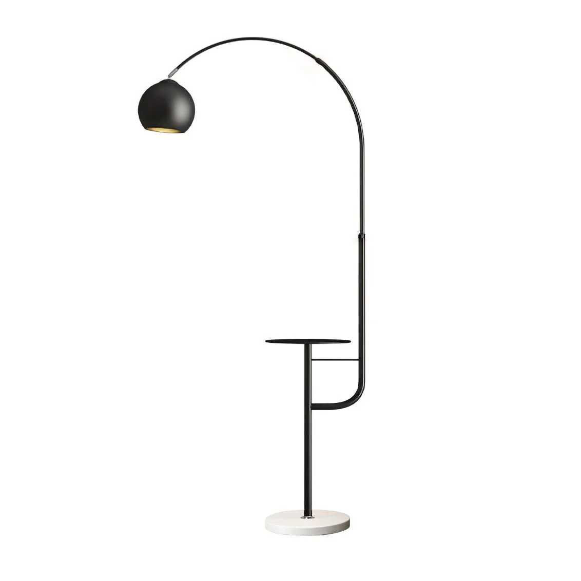 Торшер Arc Nightstand - ∅80см x 150см, золотой