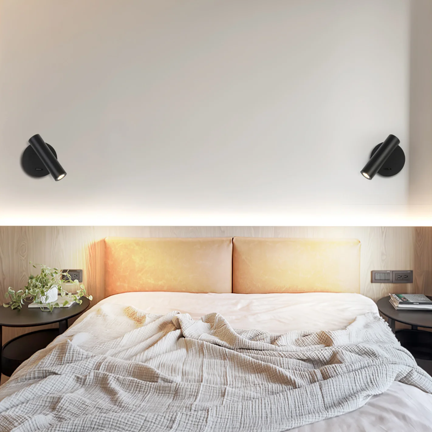 Настенный светильник Reading LED Bedroom - ∅8см x 11см, медь, теплый свет