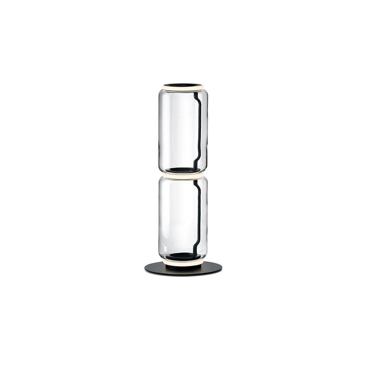 Торшер Bamboo Glass - ∅28см x 57см, стекло, черный, теплый свет