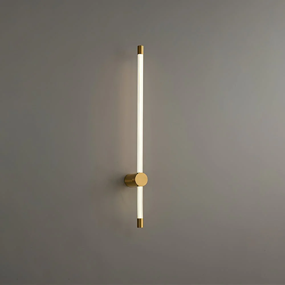 Linear LED Sconce - ∅ 2.7″ x H 25.6″ Set of 2 / Black / Warm Light