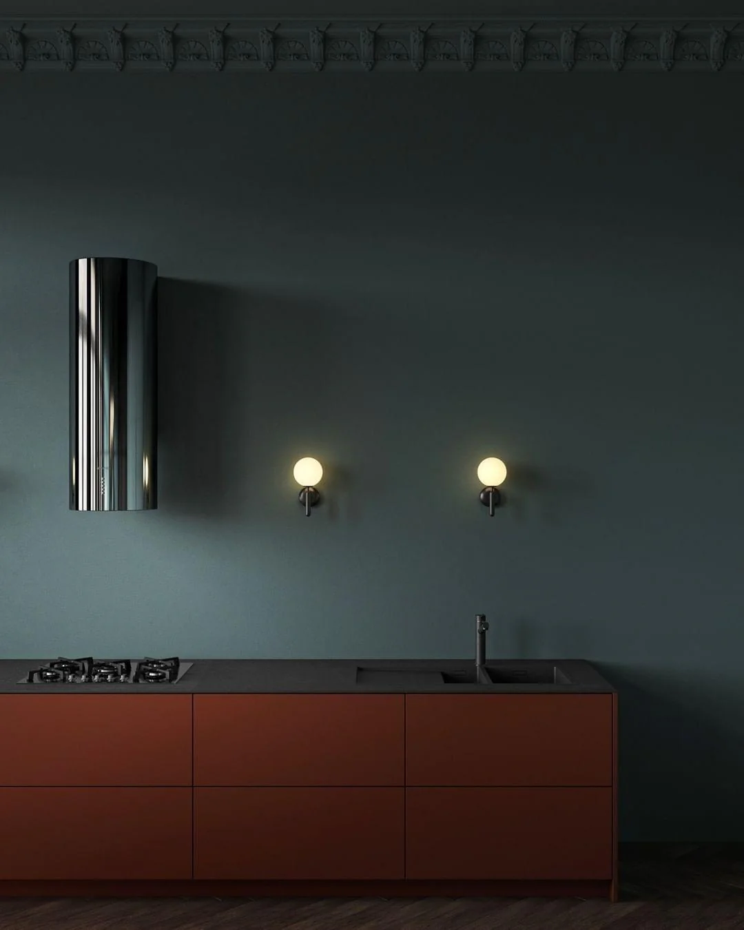 Nordica Wall Lamp - ∅ 5.9″ x H 13.4″ / Dia 15cm x H 34cm Set of 2 / Brass / White
