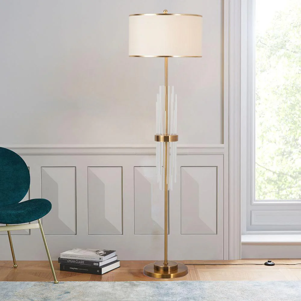 Alston Floor Lamp - ∅ 13.8″ x H 57.1″ / Dia 35cm x H 145m / Gold / AU plug