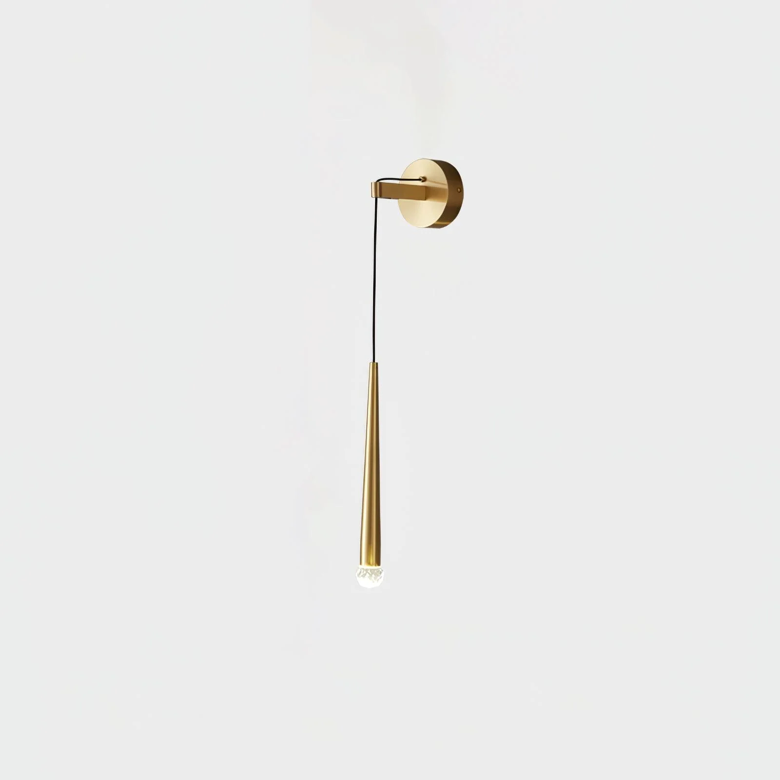 Crystal Conical Wall Lamp - Model B Set of 2 / Brass / Three-Color Changing Light