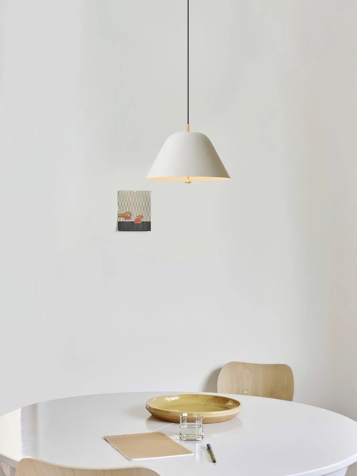 Подвесной светильник Minimalist - ∅28см x 150см, белый, черный