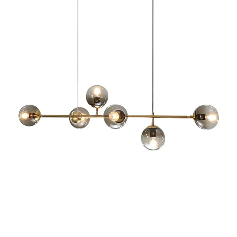 Люстра Orb - 120см х 45см, черный, янтарь