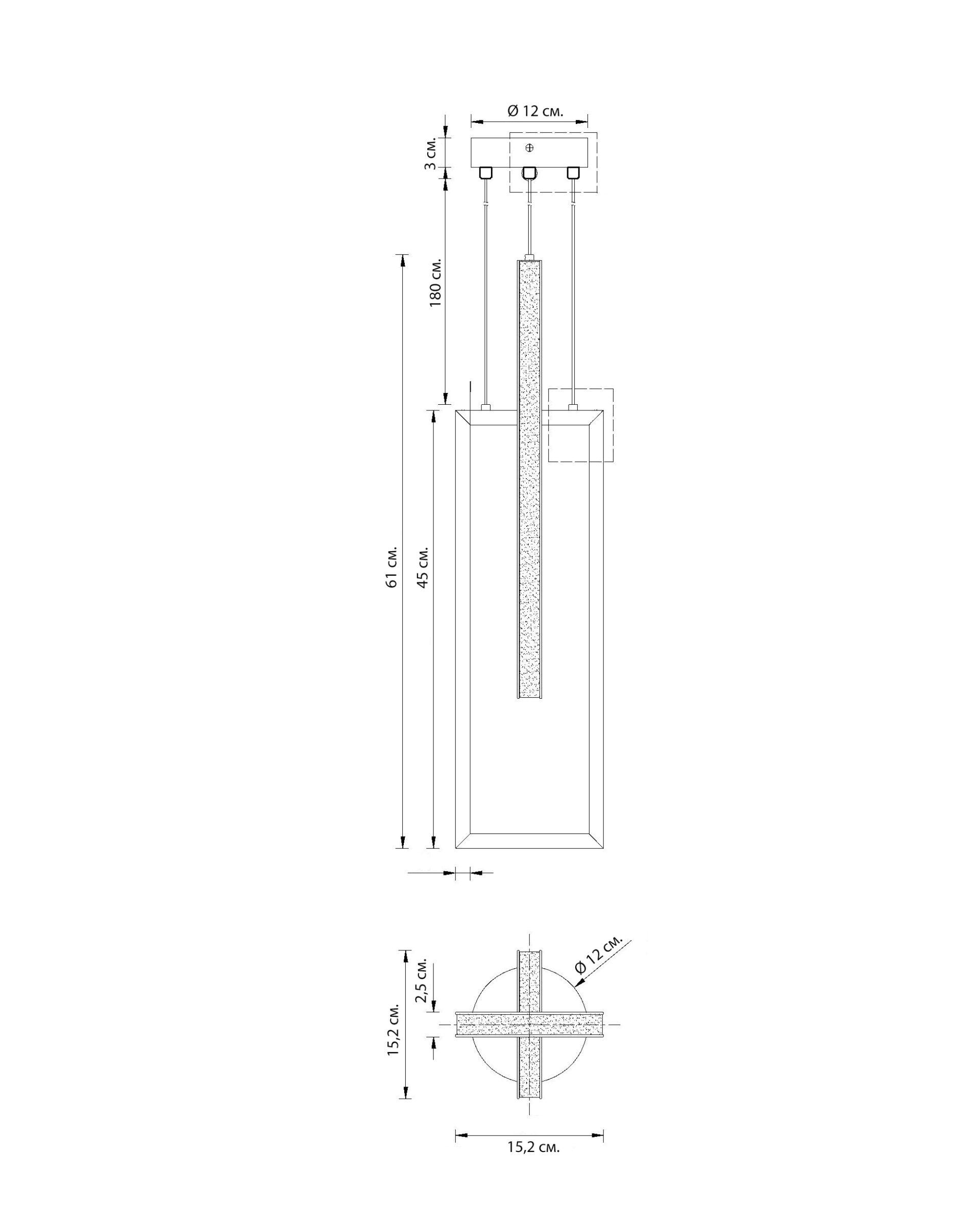 Серебряный светодиодный подвес LH Mirror Home Ульрих BD-3069819