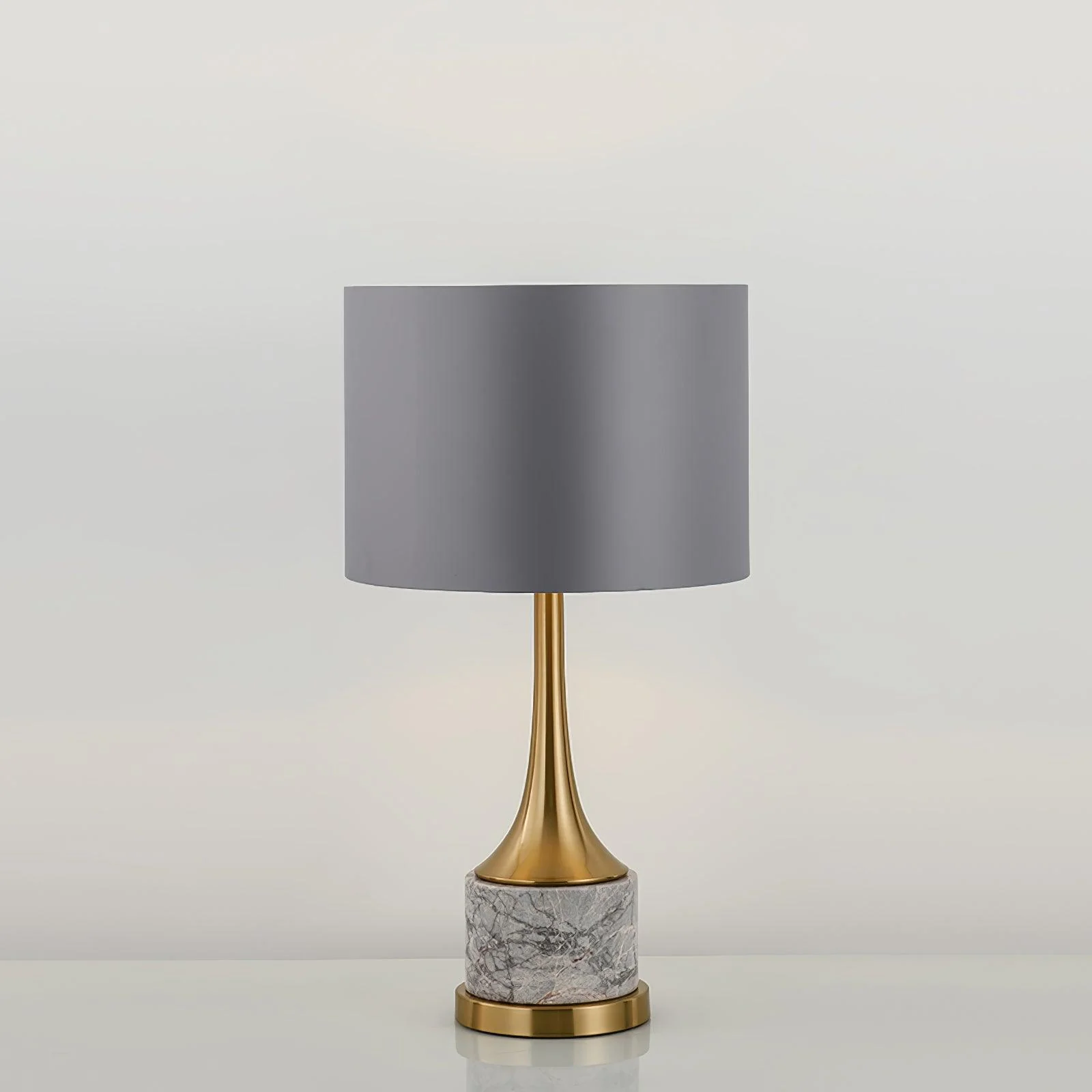 Expino Table Lamp - ∅ 15.7″ x H 30.3″ / Dia 40cm x H 77cm / Gold & Grey / AU plug