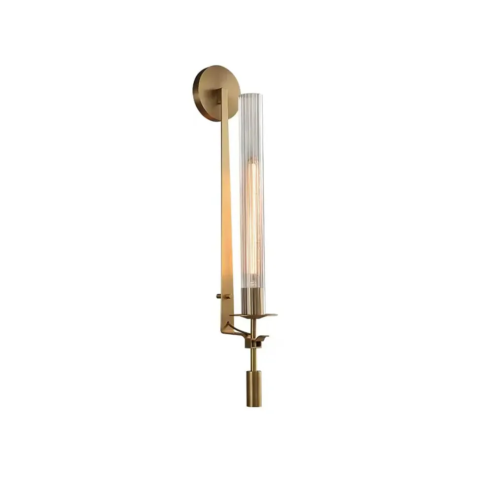 Настенный светильник French Classicism Plug-in - ∅12см x 71см, черный, прозрачное стекло