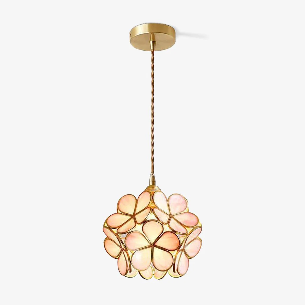 Подвесной светильник Glass Petal - ∅20см x 20см, розовый