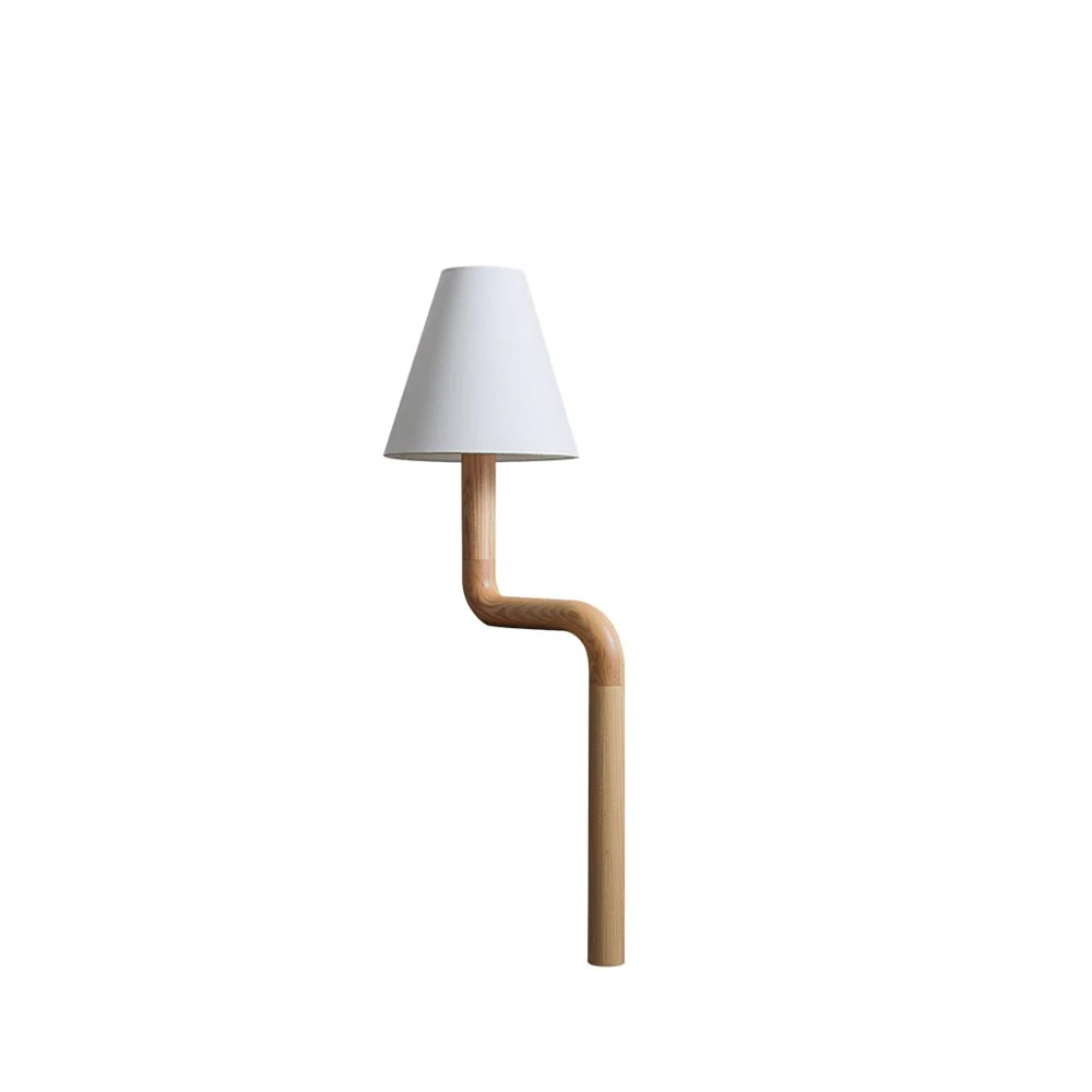 Настольный светильник Bend Wood - ∅22см x 78см, дерево