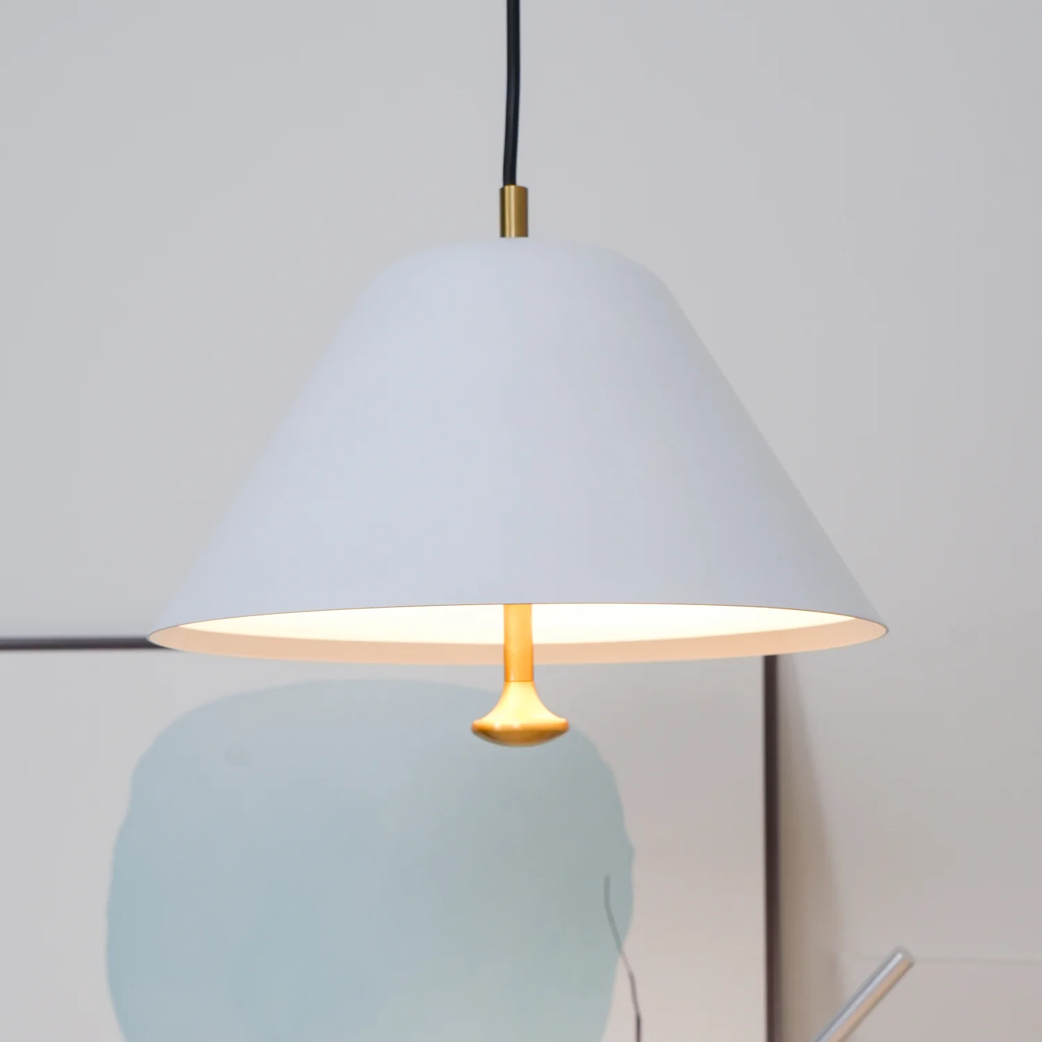 Подвесной светильник Minimalist - ∅28см x 150см, белый, черный