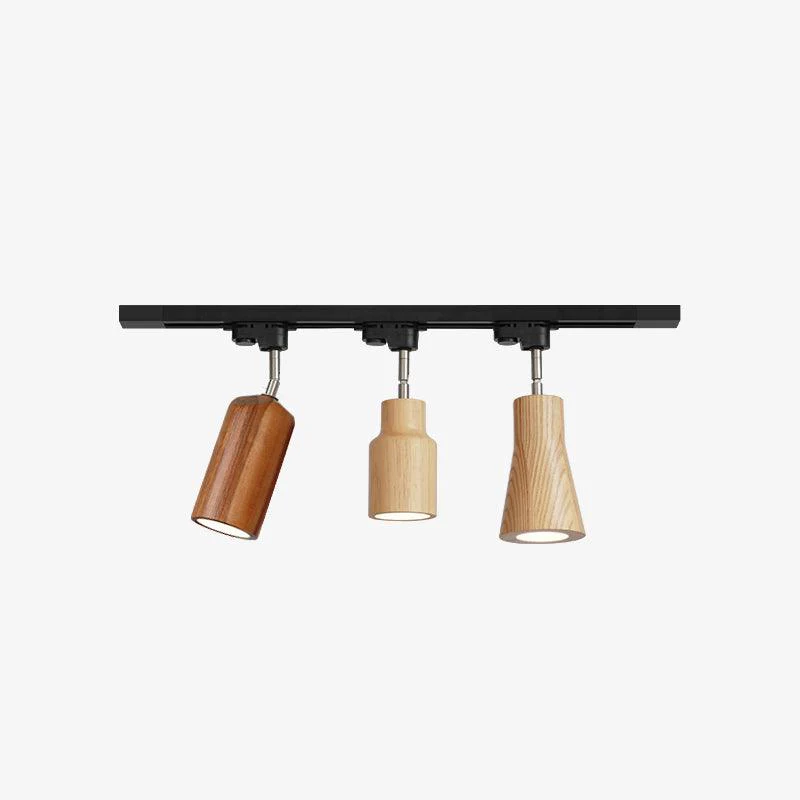 Трековый светильник Wood Track - 3 источника света 150см x 26см, дерево