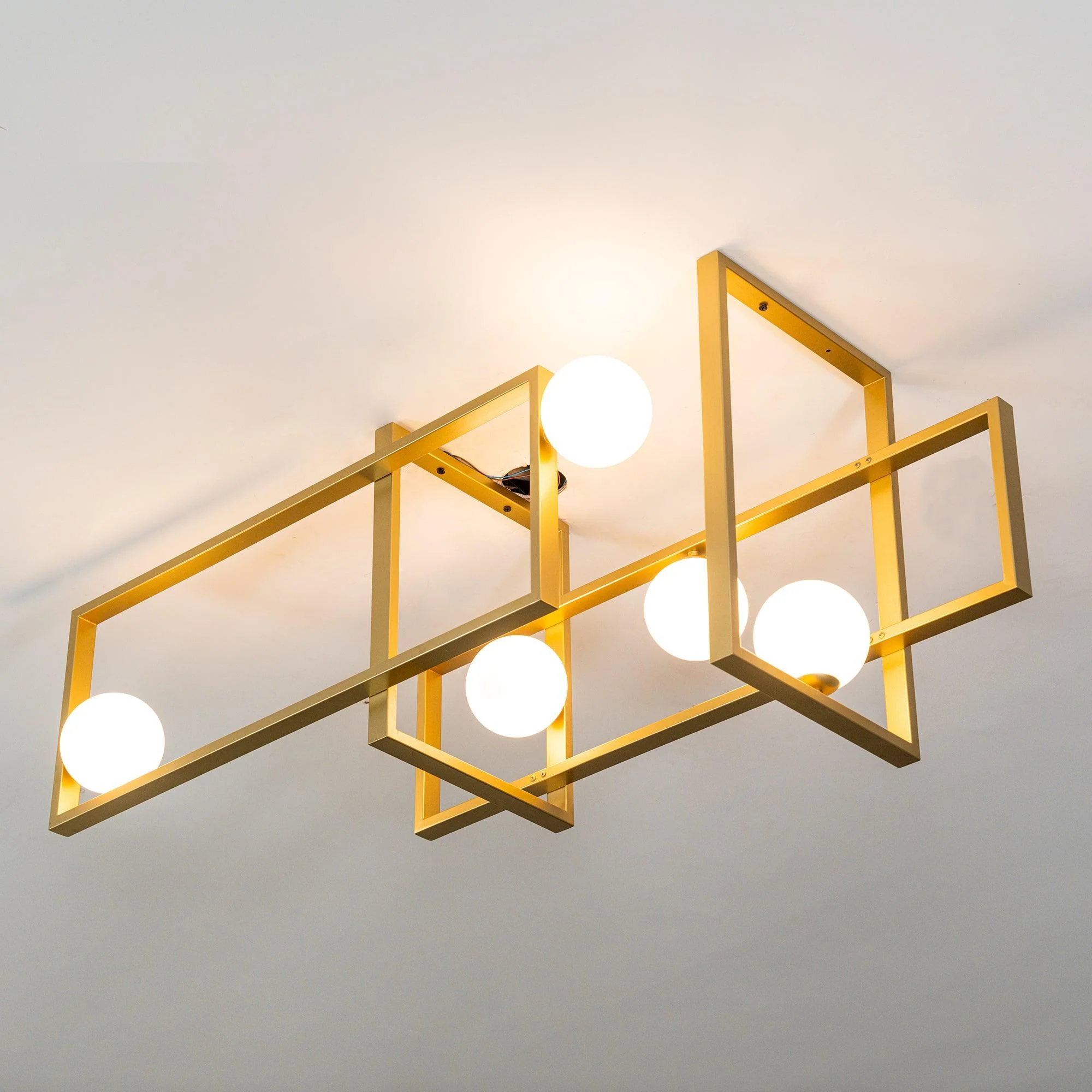 Потолочный светильник Mondrian Glass - 120см x 35см x 50см, медь
