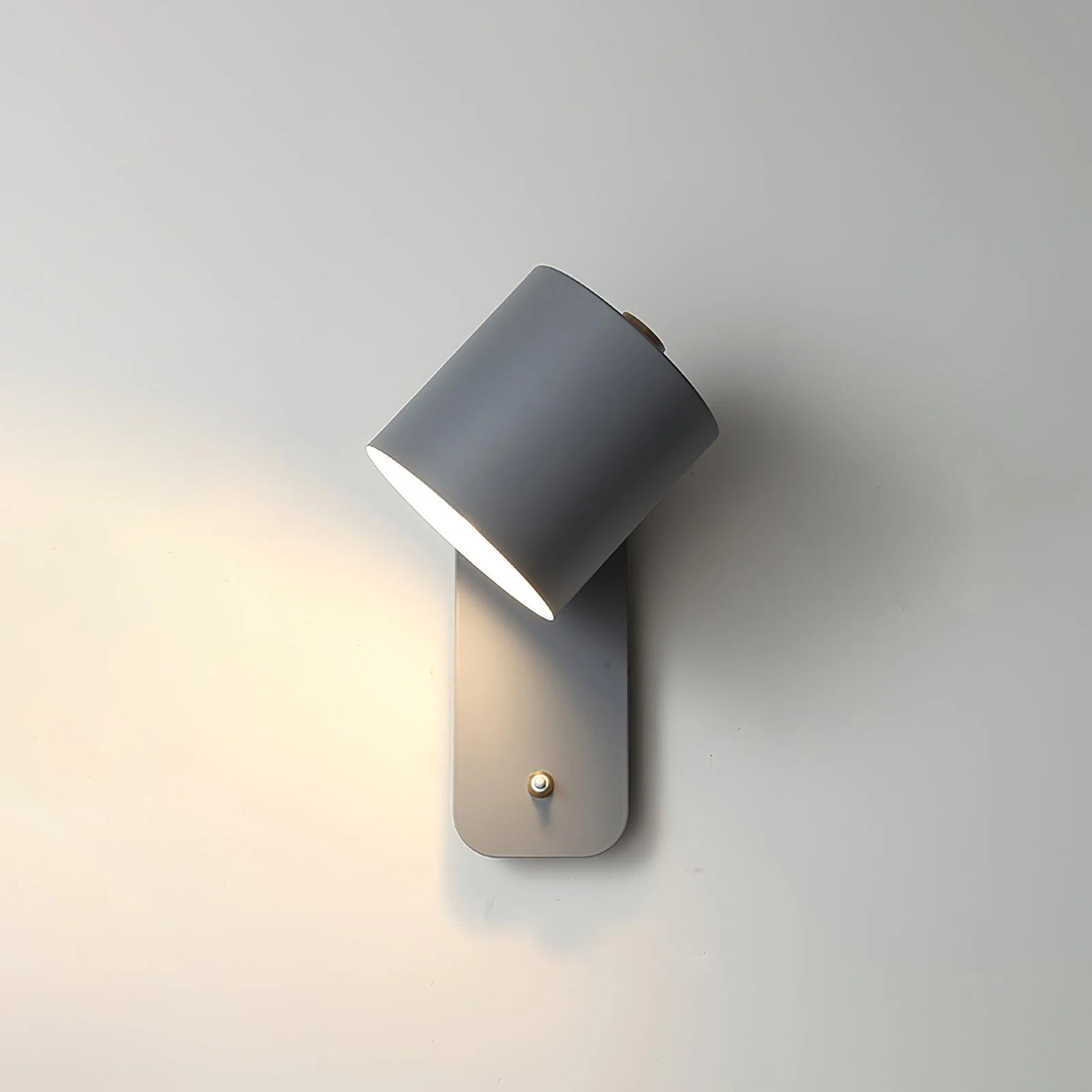 Настенный светильник Rotatable Cylinder Plug-in - ∅13см x 30см, белый