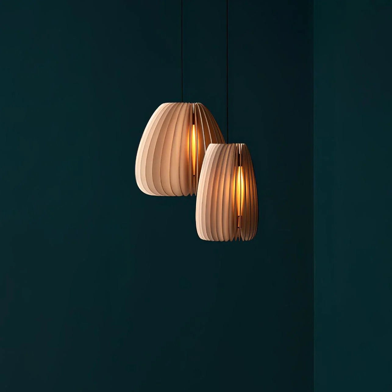 Подвесной светильник Wooden Orb - ∅25см x 25см, натуральное дерево