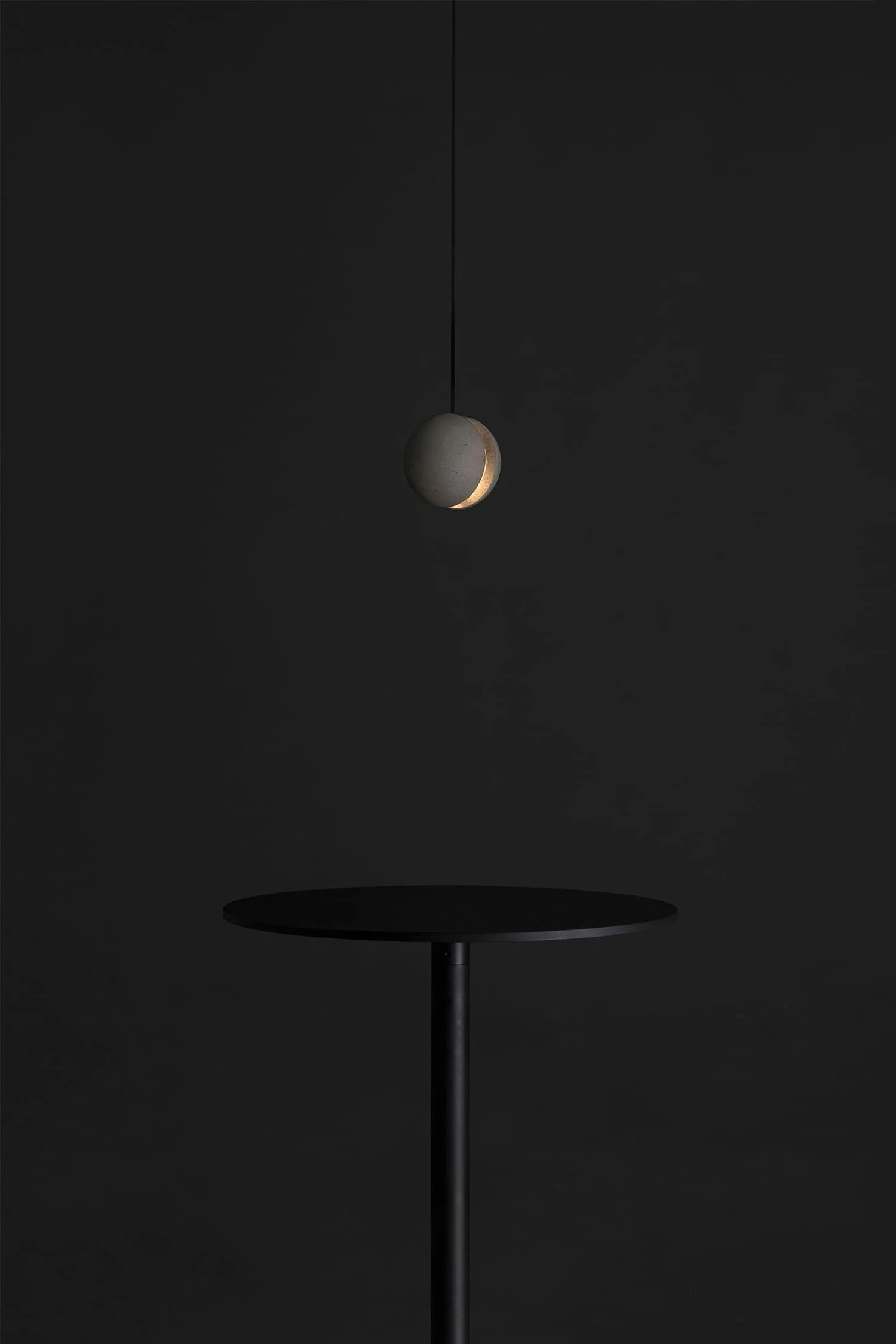 Подвесной светильник Moon Concrete - 2 плафона ∅24см x 150см, серый