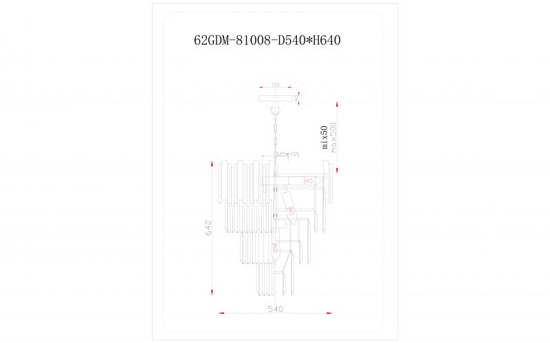 Люстра Garda Decor VITTORIA BD-309376