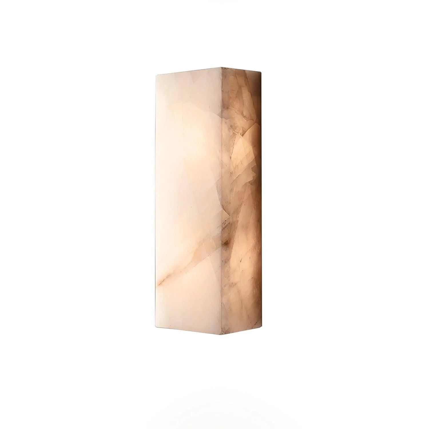 Настенный светильник Rectangular Alabaster - 16см x 10см x 65см, белый, холодный свет