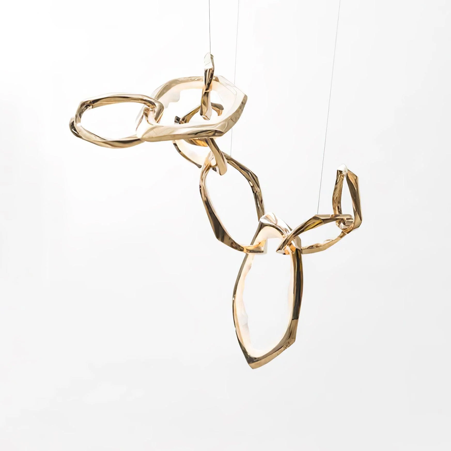 Люстра Cloud Rings Series Brass - ∅823см x 244см x 138см, золотой, белый, теплый свет